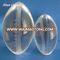 glass rugby ball for gifts,mini crystal glass football