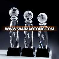 Good Price Personality Engraving Crystal Football Trophy for School Sports Match