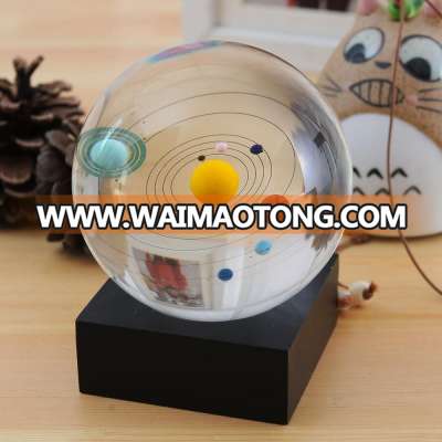 wholesale 80mm(3.15") Solar System Model Crystal Ball 3D Clear Glass Planet Photography