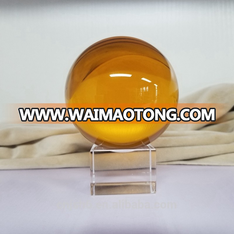 Amber quartz crystal ball spheres wholesale for souvenir